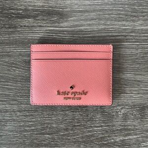 Kate Spade Madison Saffiano Leather Card Holder in Terracotta